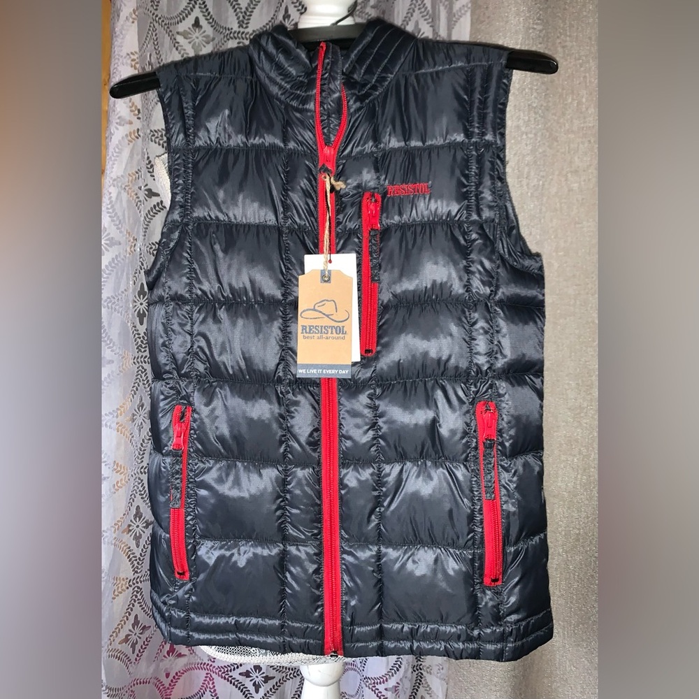 Boys Medium Resistol Puffer Vest with Red Accents•NWT!